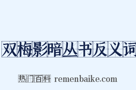 双梅影暗丛书反义词是什么意思的图片